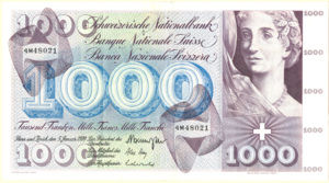 Switzerland, 1,000 Franc, P52i