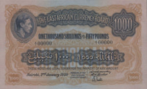 East Africa, 1,000 Shilling, P31Bs