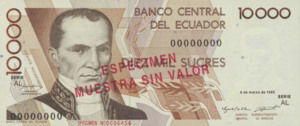 Ecuador, 10,000 Sucre, P127s3