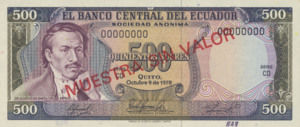 Ecuador, 500 Sucre, P119s