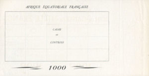 French Equatorial Africa, 1,000 Franc, P4s
