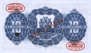 Gibraltar, 10 Shilling, P17s, GOG B15es