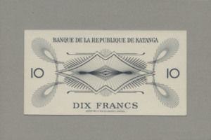 Katanga, 10 Franc, P2s