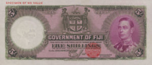 Fiji Islands, 5 Shilling, P37ct