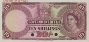 Fiji Islands, 10 Shilling, P52ct