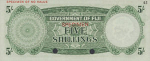 Fiji Islands, 5 Shilling, P51ct