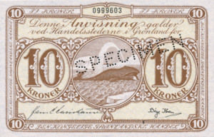 Greenland, 10 Krone, P19s1