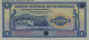 Guatemala, 1 Quetzal, P14ct, BCG B9t