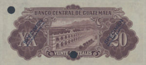 Guatemala, 20 Quetzal, P18ct, BCG B13