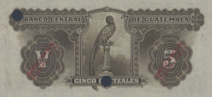 Guatemala, 5 Quetzal, P16ct, BCG B11t