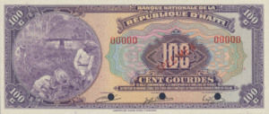 Haiti, 100 Gourde, P184s Sign.3