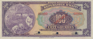 Haiti, 100 Gourde, P184s Sign.1