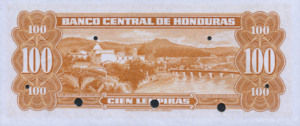 Honduras, 100 Lempira, P49s, BCH B5s