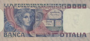 Italy, 50,000 Lira, P107d