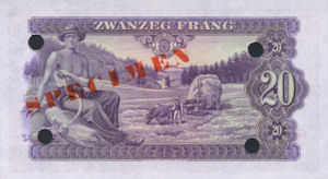 Luxembourg, 20 Franc, P42s