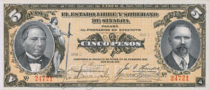 Mexico, 5 Peso, S1044b