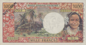 New Caledonia, 1,000 Franc, P61s, IEOM B2as