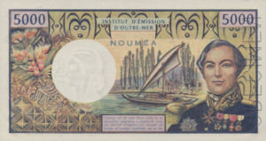 New Caledonia, 5,000 Franc, P65s, IEOM B6as