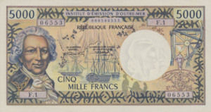 New Caledonia, 5,000 Franc, P65a, IEOM B6a