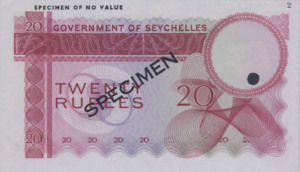 Seychelles, 20 Rupee, P16ct, GOS B23t