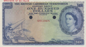British Caribbean Territories, 100 Dollar, P12ct, CB B12t