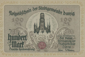 Danzig, 100 Mark, P13, 960.1, B201a