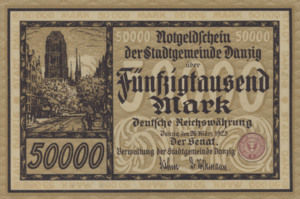 Danzig, 50,000 Mark, P19