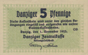 Danzig, 5 Pfennig, P44