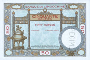 French India, 50 Rupee, P7s