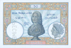 French India, 50 Rupee, P7s