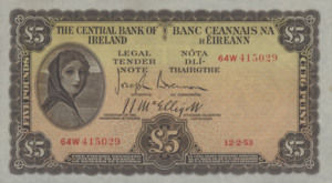 Ireland, Republic, 5 Pound, P58b