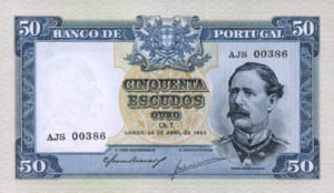 Portugal, 50 Escudo Ouro, P160 Sign.1