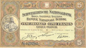 Switzerland, 5 Franc, P11a