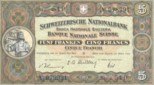 Switzerland, 5 Franc, P11p