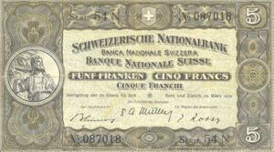 Switzerland, 5 Franc, P11p