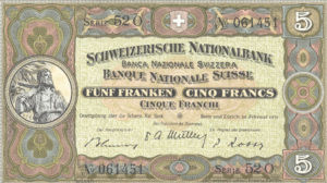 Switzerland, 5 Franc, P11o