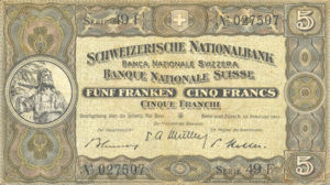 Switzerland, 5 Franc, P11o