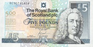 Scotland, 5 Pound, P364