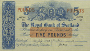 Scotland, 5 Pound, P323a