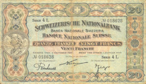 Switzerland, 20 Franc, P12d