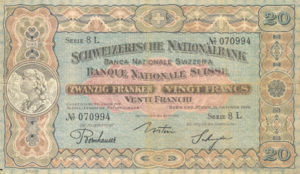 Switzerland, 20 Franc, P33c