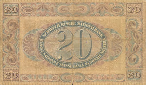 Switzerland, 20 Franc, P33b