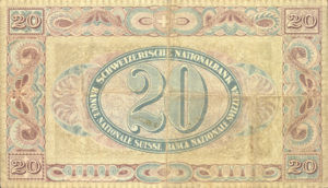 Switzerland, 20 Franc, P12c
