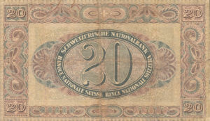 Switzerland, 20 Franc, P33f