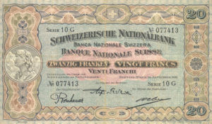 Switzerland, 20 Franc, P33e