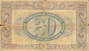Switzerland, 20 Franc, P12d