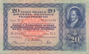 Switzerland, 20 Franc, P39q