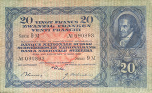 Switzerland, 20 Franc, P39g