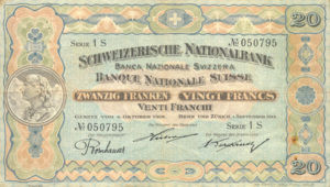 Switzerland, 20 Franc, P12b