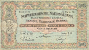 Switzerland, 20 Franc, P12g